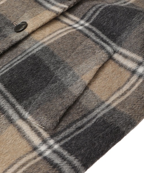 美品 1er Arrondissement チェスターコート アルパカ チェック 1er Arrondissement（プルミエアロンディスモン）の「チェック