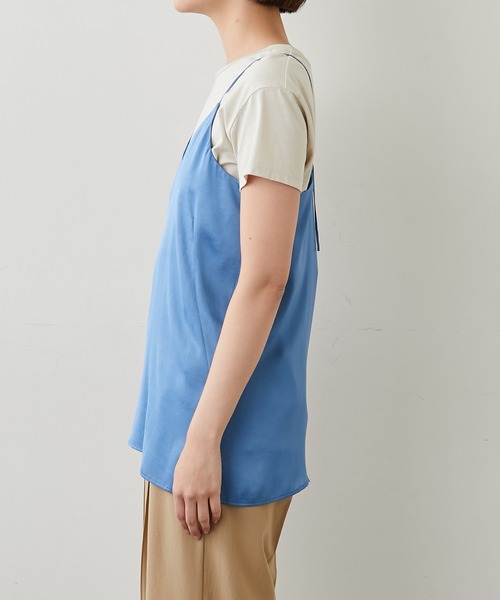 GALLARDAGALANTE（ガリャルダガランテ）の「《セットアップ対応》ヴィンテージサテンキャミソール（キャミソール・レディース・ホワイト/ブルー・FREE）」の8枚目の写真