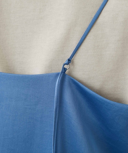 GALLARDAGALANTE（ガリャルダガランテ）の「《セットアップ対応》ヴィンテージサテンキャミソール（キャミソール・レディース・ホワイト/ブルー・FREE）」の11枚目の写真