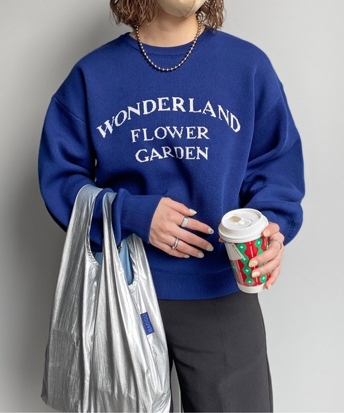 CPCM（シーピーシーエム）の「もっちりロゴニットプルオーバー（ニット/セーター・レディース・オフホワイト/レッド/ブラック/ネイビー・FREE）」の3枚目の写真