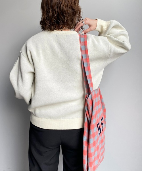 CPCM（シーピーシーエム）の「もっちりロゴニットプルオーバー（ニット/セーター・レディース・オフホワイト/レッド/ブラック/ネイビー・FREE）」の8枚目の写真