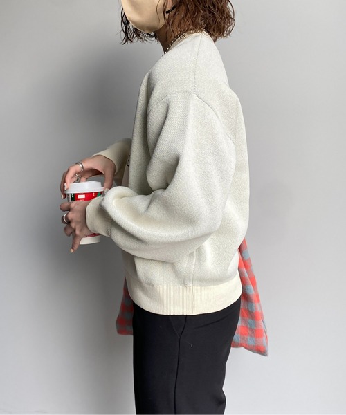 CPCM（シーピーシーエム）の「もっちりロゴニットプルオーバー（ニット/セーター・レディース・オフホワイト/レッド/ブラック/ネイビー・FREE）」の6枚目の写真