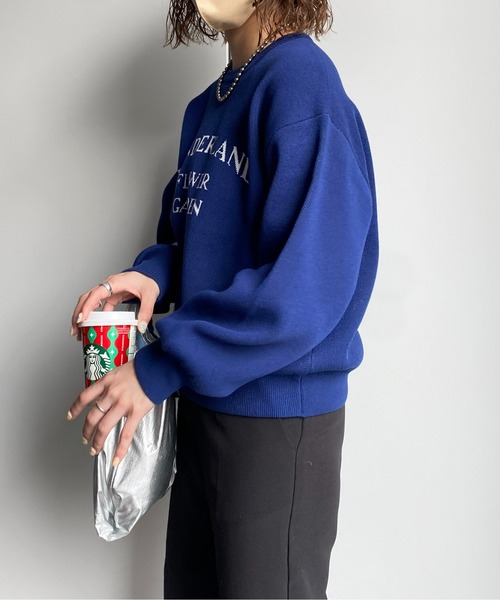 CPCM（シーピーシーエム）の「もっちりロゴニットプルオーバー（ニット/セーター・レディース・オフホワイト/レッド/ブラック/ネイビー・FREE）」の15枚目の写真