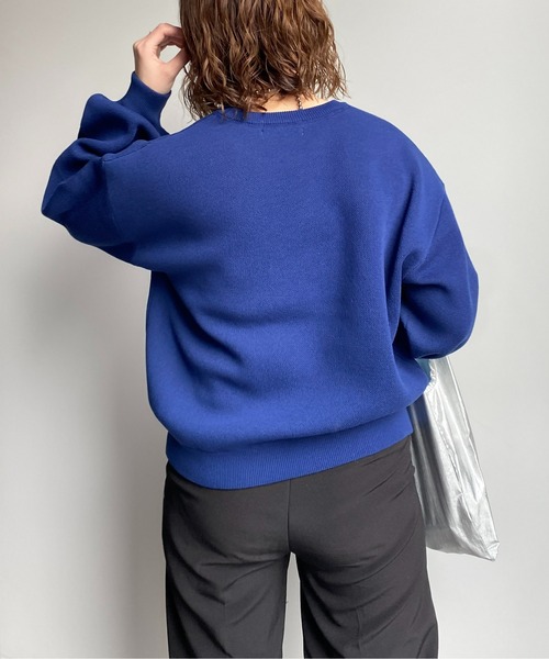 CPCM（シーピーシーエム）の「もっちりロゴニットプルオーバー（ニット/セーター・レディース・オフホワイト/レッド/ブラック/ネイビー・FREE）」の19枚目の写真