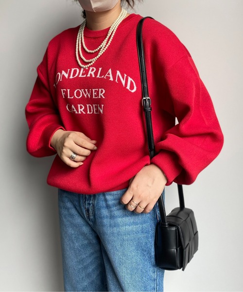 CPCM（シーピーシーエム）の「もっちりロゴニットプルオーバー（ニット/セーター・レディース・オフホワイト/レッド/ブラック/ネイビー・FREE）」の21枚目の写真