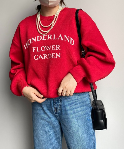 CPCM（シーピーシーエム）の「もっちりロゴニットプルオーバー（ニット/セーター・レディース・オフホワイト/レッド/ブラック/ネイビー・FREE）」の20枚目の写真