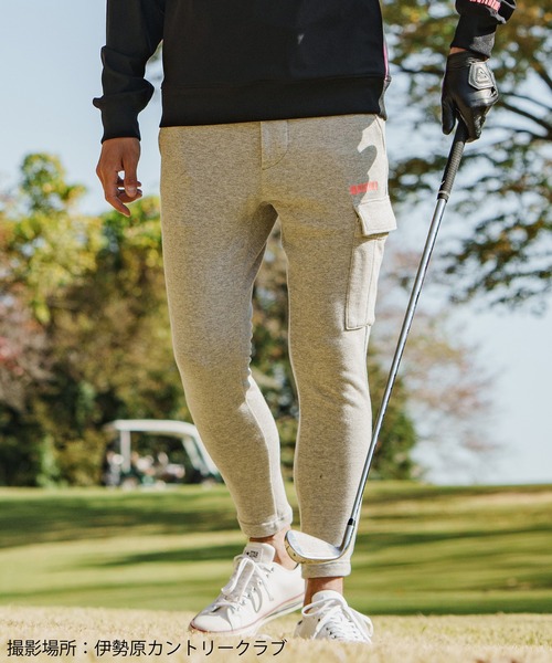 セール】mp10705-Asymmetry Neon Accent Easy Cargo Pants カーゴ 