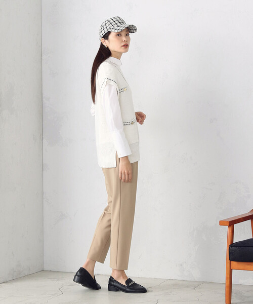 COMME CA ISM（コムサイズム）の「サマーツイードキャップ（キャップ・レディース・ネイビー/ベージュ/ホワイト×ブラック・FREE）」の10枚目の写真