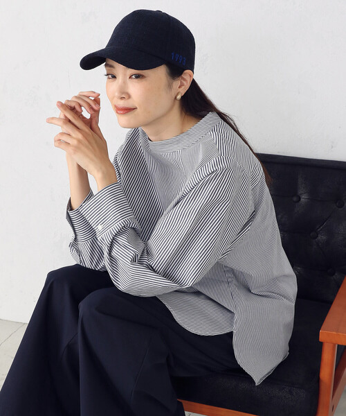 COMME CA ISM（コムサイズム）の「サマーツイードキャップ（キャップ・レディース・ネイビー/ベージュ/ホワイト×ブラック・FREE）」の14枚目の写真