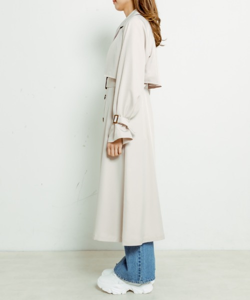 OLIVE des OLIVE（オリーブデオリーブ）の「マルチWAYトレンチコート（トレンチコート・レディース・ライトベージュ/サックスブルー・FREE）」の6枚目の写真
