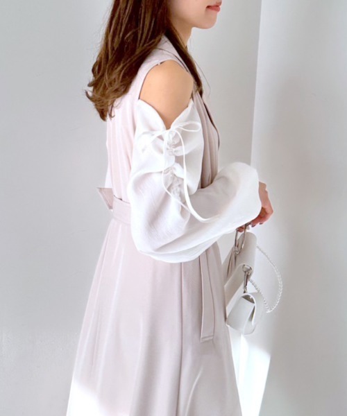 OLIVE des OLIVE（オリーブデオリーブ）の「マルチWAYトレンチコート（トレンチコート・レディース・ライトベージュ/サックスブルー・FREE）」の19枚目の写真