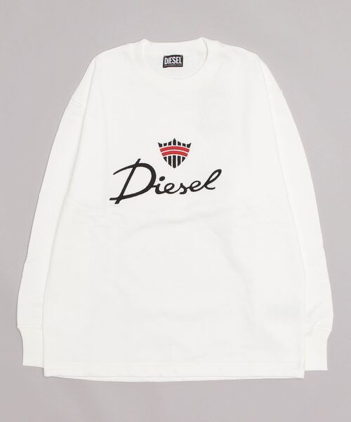 DIESEL（ディーゼル）の「レディース 長袖 スウェット トップス リラックスフィット ロゴ（スウェット・レディース・ホワイト/ブラック・XX-SMALL/SMALL/X-SMALL）」の3枚目の写真