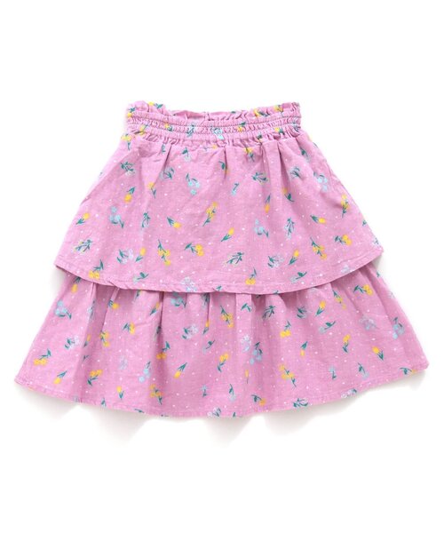 プリーツプリーズ 水墨画 チューリップ 花柄 ロング スカート 花柄ロングプリーツスカート フラワープリント シフォン[品番