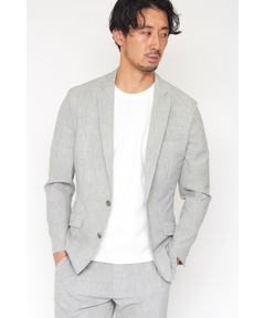 極美品✨現行エポカウォモ　23ss ストレッチ　サッカー　ジャケット　M グレー セール】【セットアップ】サッカーストレッチジャケット