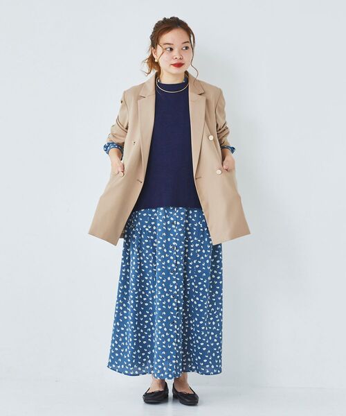 le.coeur blanc（ルクールブラン）の「レイヤードニットフラワーワンピース（ワンピース・レディース・ブラック系その他/ブルー系その他2・38）」の15枚目の写真