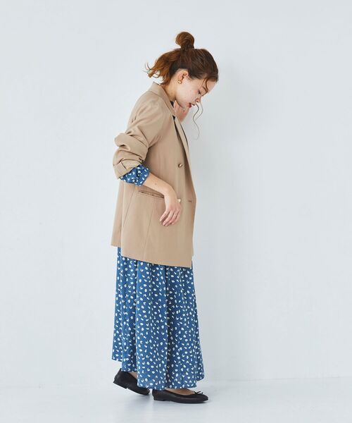 le.coeur blanc（ルクールブラン）の「レイヤードニットフラワーワンピース（ワンピース・レディース・ブラック系その他/ブルー系その他2・38）」の17枚目の写真