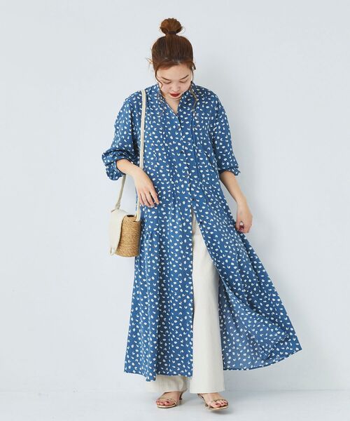 le.coeur blanc（ルクールブラン）の「レイヤードニットフラワーワンピース（ワンピース・レディース・ブラック系その他/ブルー系その他2・38）」の19枚目の写真