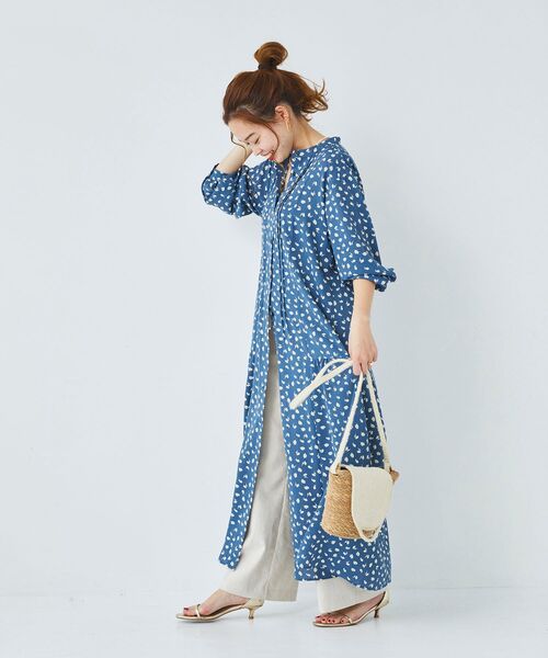 le.coeur blanc（ルクールブラン）の「レイヤードニットフラワーワンピース（ワンピース・レディース・ブラック系その他/ブルー系その他2・38）」の20枚目の写真