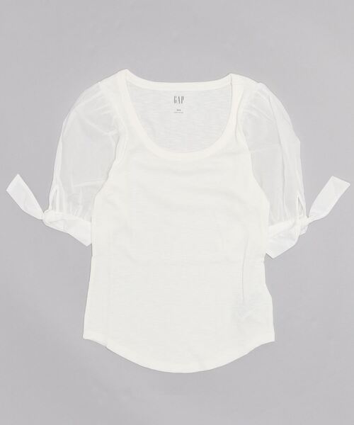 GAP（ギャップ）の「パフスリーブ リブ トップス（Tシャツ/カットソー・レディース・ホワイト/ブルー/ブラック・XL/XS/L/M/S/XXS）」の20枚目の写真