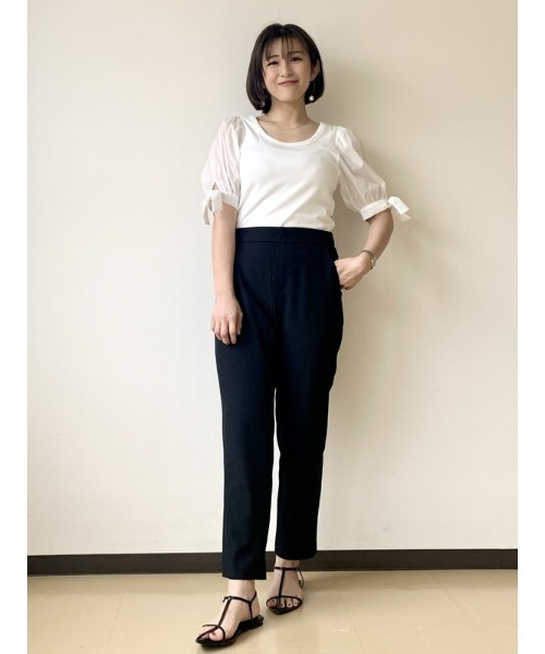 GAP（ギャップ）の「パフスリーブ リブ トップス（Tシャツ/カットソー・レディース・ホワイト/ブルー/ブラック・XL/XS/L/M/S/XXS）」の17枚目の写真