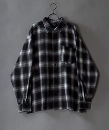 SITRY | Oversize  Drop shoulder ombre check shirt/オーバーサイズ ドロップショルダー オンブレ チェック シャツ(シャツ/ブラウス)
