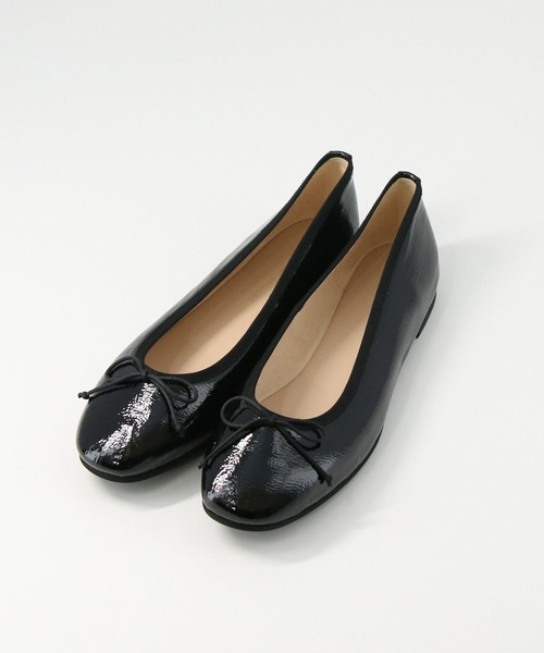 Gready Brilliant（グレディブリリアン）の「レザーバレエシューズ（バレエシューズ・レディース・ブラック/オフホワイト/シルバー・38/37/36）」の2枚目の写真