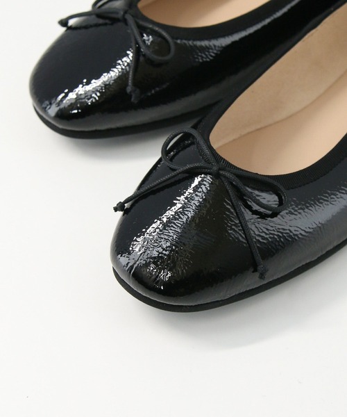 Gready Brilliant（グレディブリリアン）の「レザーバレエシューズ（バレエシューズ・レディース・ブラック/オフホワイト/シルバー・38/37/36）」の9枚目の写真