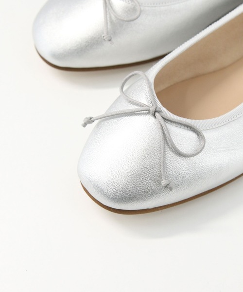 Gready Brilliant（グレディブリリアン）の「レザーバレエシューズ（バレエシューズ・レディース・ブラック/オフホワイト/シルバー・38/37/36）」の8枚目の写真