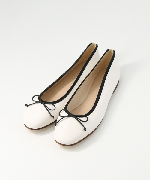 Gready Brilliant（グレディブリリアン）の「レザーバレエシューズ（バレエシューズ・レディース・ブラック/オフホワイト/シルバー・38/37/36）」の14枚目の写真