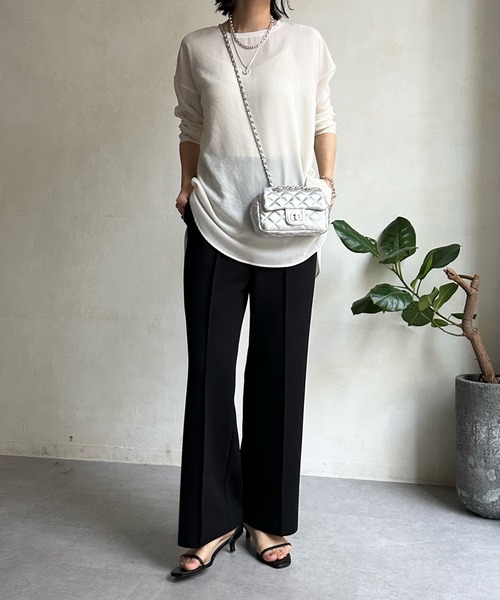 お値下げストレッチシフォンTブラウス