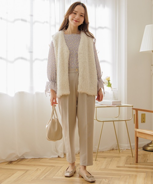 flower（フラワー）の「フレアブルームブラウス（シャツ/ブラウス・レディース・ピンク/ホワイト・FREE）」の17枚目の写真