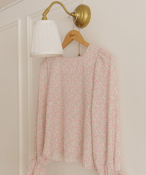 flower（フラワー）の「フレアブルームブラウス（シャツ/ブラウス・レディース・ピンク/ホワイト・FREE）」の3枚目の写真