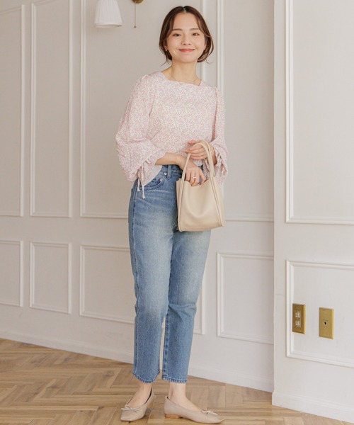 flower（フラワー）の「フレアブルームブラウス（シャツ/ブラウス・レディース・ピンク/ホワイト・FREE）」の10枚目の写真