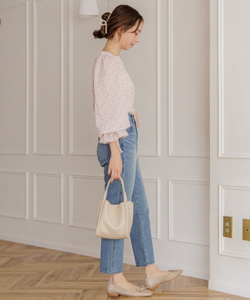 flower（フラワー）の「フレアブルームブラウス（シャツ/ブラウス・レディース・ピンク/ホワイト・FREE）」の15枚目の写真