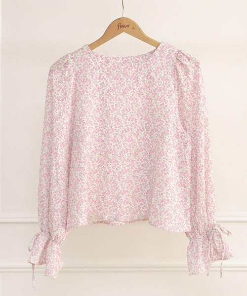 flower（フラワー）の「フレアブルームブラウス（シャツ/ブラウス・レディース・ピンク/ホワイト・FREE）」の13枚目の写真