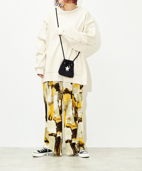 CONVERSE TOKYO（コンバーストウキョウ）の「ミニバケットバッグ（ショルダーバッグ・レディース・チャコールグレー/アイボリー/ブラック・FREE）」の14枚目の写真