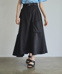 UNITED TOKYO | 【ウエスト調節可能】サイドポケットフレアースカート/カーゴスカート(スカート)