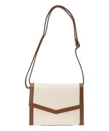 ehka sopo | キャンバスパイピングショルダーバッグ(ハンドバッグ)