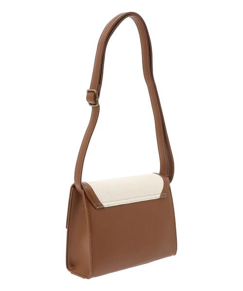 ehka sopo（エヘカソポ）の「キャンバスパイピングショルダーバッグ（ハンドバッグ・レディース・キャメル/ブラック/ブラウン・ﾌﾘ-）」の17枚目の写真