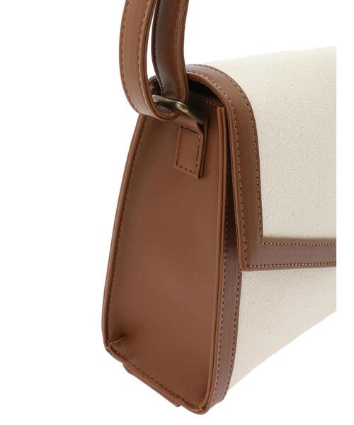 ehka sopo（エヘカソポ）の「キャンバスパイピングショルダーバッグ（ハンドバッグ・レディース・キャメル/ブラック/ブラウン・ﾌﾘ-）」の19枚目の写真