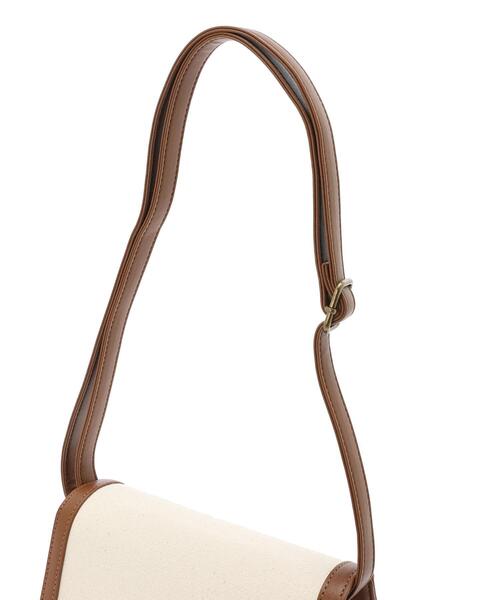 ehka sopo（エヘカソポ）の「キャンバスパイピングショルダーバッグ（ハンドバッグ・レディース・キャメル/ブラック/ブラウン・ﾌﾘ-）」の20枚目の写真