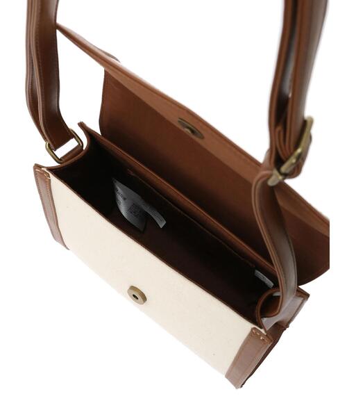 ehka sopo（エヘカソポ）の「キャンバスパイピングショルダーバッグ（ハンドバッグ・レディース・キャメル/ブラック/ブラウン・ﾌﾘ-）」の21枚目の写真