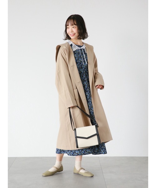 ehka sopo（エヘカソポ）の「キャンバスパイピングショルダーバッグ（ハンドバッグ・レディース・キャメル/ブラック/ブラウン・ﾌﾘ-）」の9枚目の写真