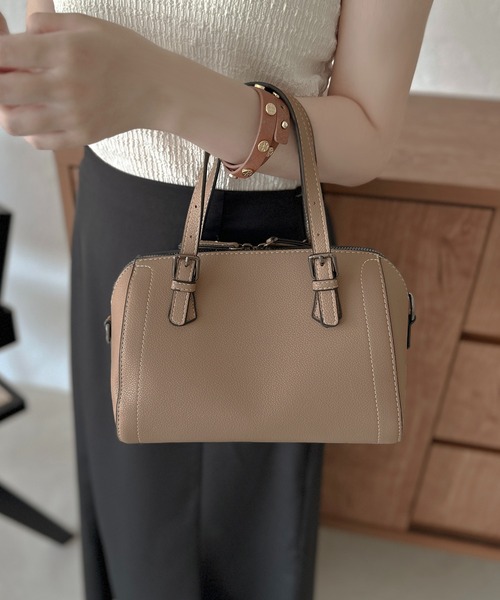 apres jour clair（アプレジュールクレア）の「【apres jour clair×ARIAZ】2WAYボストンバッグ（ハンドバッグ・レディース・ダークブラウン/ベージュ/ブラック・FREE）」の12枚目の写真