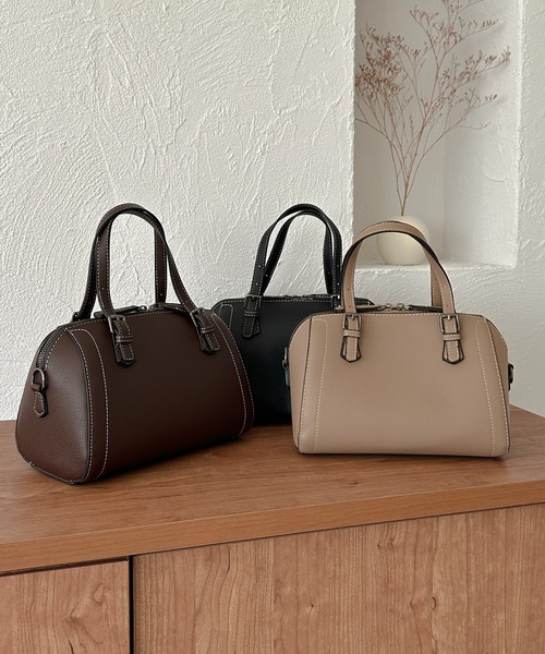 apres jour clair（アプレジュールクレア）の「【apres jour clair×ARIAZ】2WAYボストンバッグ（ハンドバッグ・レディース・ダークブラウン/ベージュ/ブラック・FREE）」の14枚目の写真