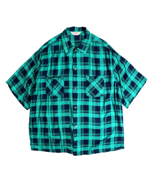 C.E.L.STORE（セルストア）の「DAN RIVER/ダンリバー CHECK BOX SS SHIRT チェックボックスSSシャツ（シャツ/ブラウス・メンズ・ベージュ/ブラック/グリーン/ブラック系・LARGE/X-SMALL/MEDIUM）」の10枚目の写真