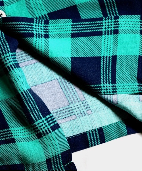 C.E.L.STORE（セルストア）の「DAN RIVER/ダンリバー CHECK BOX SS SHIRT チェックボックスSSシャツ（シャツ/ブラウス・メンズ・ベージュ/ブラック/グリーン/ブラック系・LARGE/X-SMALL/MEDIUM）」の5枚目の写真