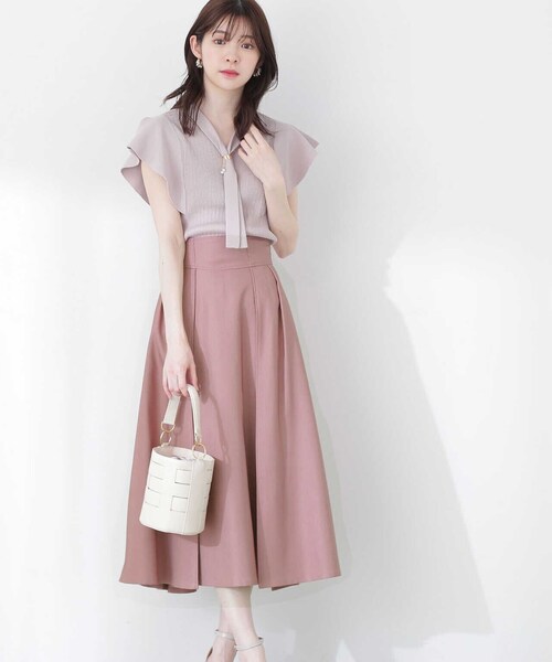 PROPORTION BODY DRESSING(プロポーションボディドレッシング)の「ヨークベルトタックスカート / 1213120500(スカート・レディース・オフホワイト/ブルー/ピンク・SMALL/X-SMALL/MEDIUM)」の20枚目の写真