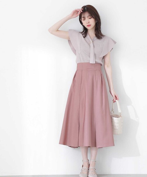 PROPORTION BODY DRESSING(プロポーションボディドレッシング)の「ヨークベルトタックスカート / 1213120500(スカート・レディース・オフホワイト/ブルー/ピンク・SMALL/X-SMALL/MEDIUM)」の21枚目の写真