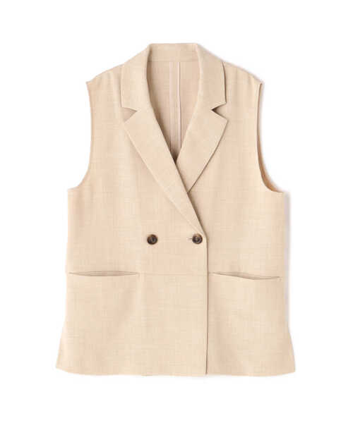 N.（N. Natural Beauty Basic）（エヌエヌナチュラルビューティーベーシック）の「◆ドライタッチジレジャケット（ベスト・レディース・ベージュ/ブラック・MEDIUM）」の13枚目の写真